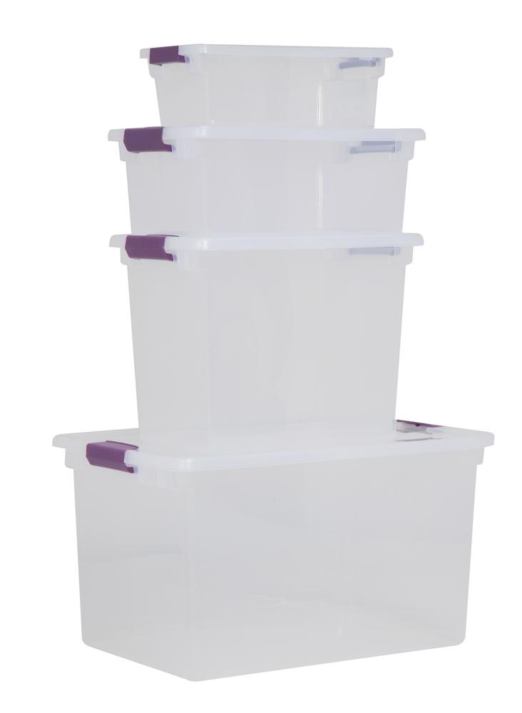 Sterilite® 27-Quart ClearView Latch™ Storage Tote – Durable, Stackable Storage Solution