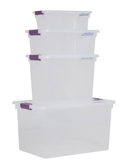 Sterilite® 27-Quart ClearView Latch™ Storage Tote – Durable, Stackable Storage Solution