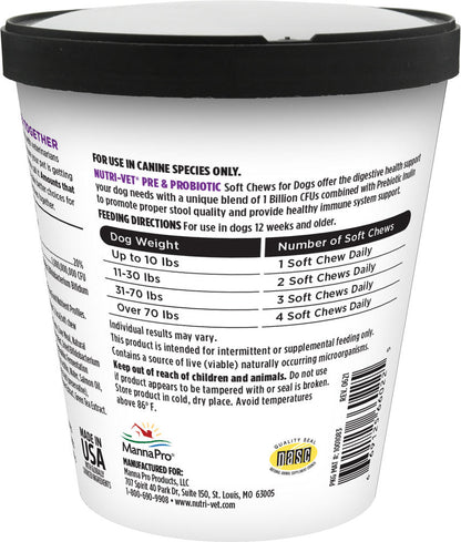 PreviousNext Nutri-Vet Pre & Probiotic Pet Soft Chews - 120 ct