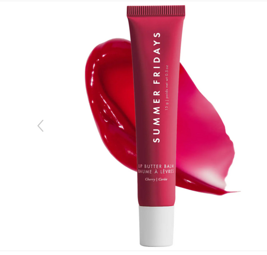 Saim Summer Fridays Lip Butter Balm - Hydrating & Soothing Vegan Wax Balm for Parched Lips with Smooth Texture and Natural Shine - Gloss, Lipgloss