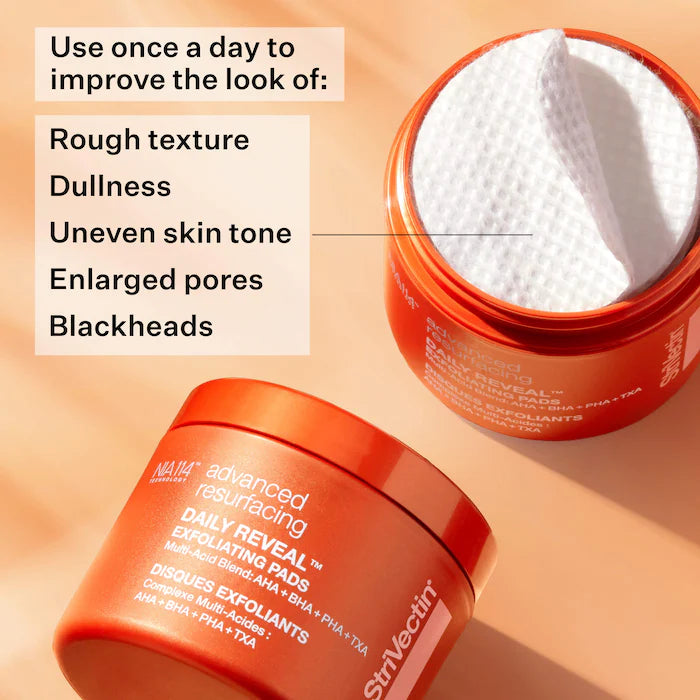 StriVectin  Daily Reveal ™ Exfoliating Face Pads with AHA + BHA + PHA + TXA