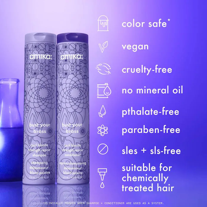 amika  Bust Your Brass Cool Blonde Strength Repair Conditioner
