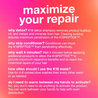 K18 Biomimetic Hairscience  Leave-In Molecular Repair Hair Mask