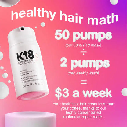 K18 Biomimetic Hairscience  Leave-In Molecular Repair Hair Mask