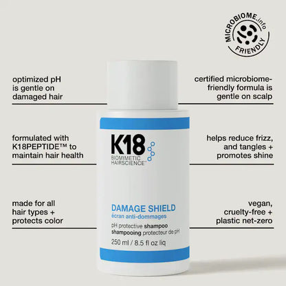 K18 Biomimetic Hairscience  DAMAGE SHIELD pH Protective Shampoo