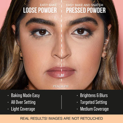 HUDA BEAUTY  Easy Bake and Snatch Pressed Talc-Free Brightening and Setting PowderHUDA BEAUTY  Easy Bake and Snatch Pressed Talc-Free Brightening and Setting Powder