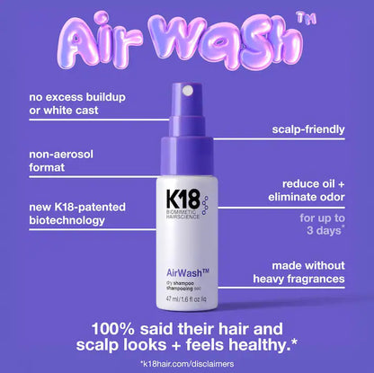 K18 Biomimetic Hairscience  Mini AirWash™ Dry Shampoo