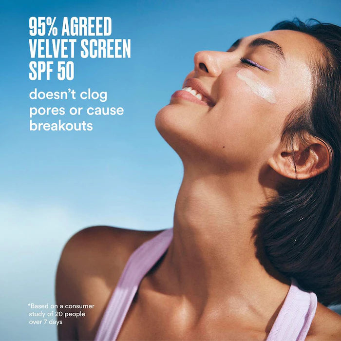 Ultra Violette  Velvet Screen SPF 50 Mattifying Mineral Fragrance Free Facial Sunscreen