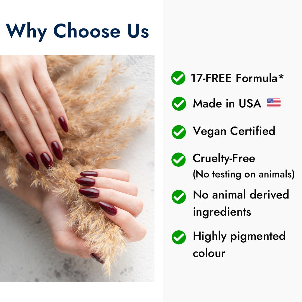 Three Beauties Nail Polish – Vegan & Cruelty Free PETA Certified | 9ml | 24 SHADES